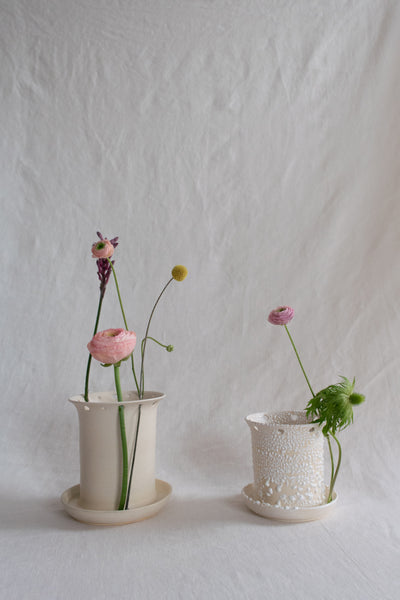 Stem Vase: White